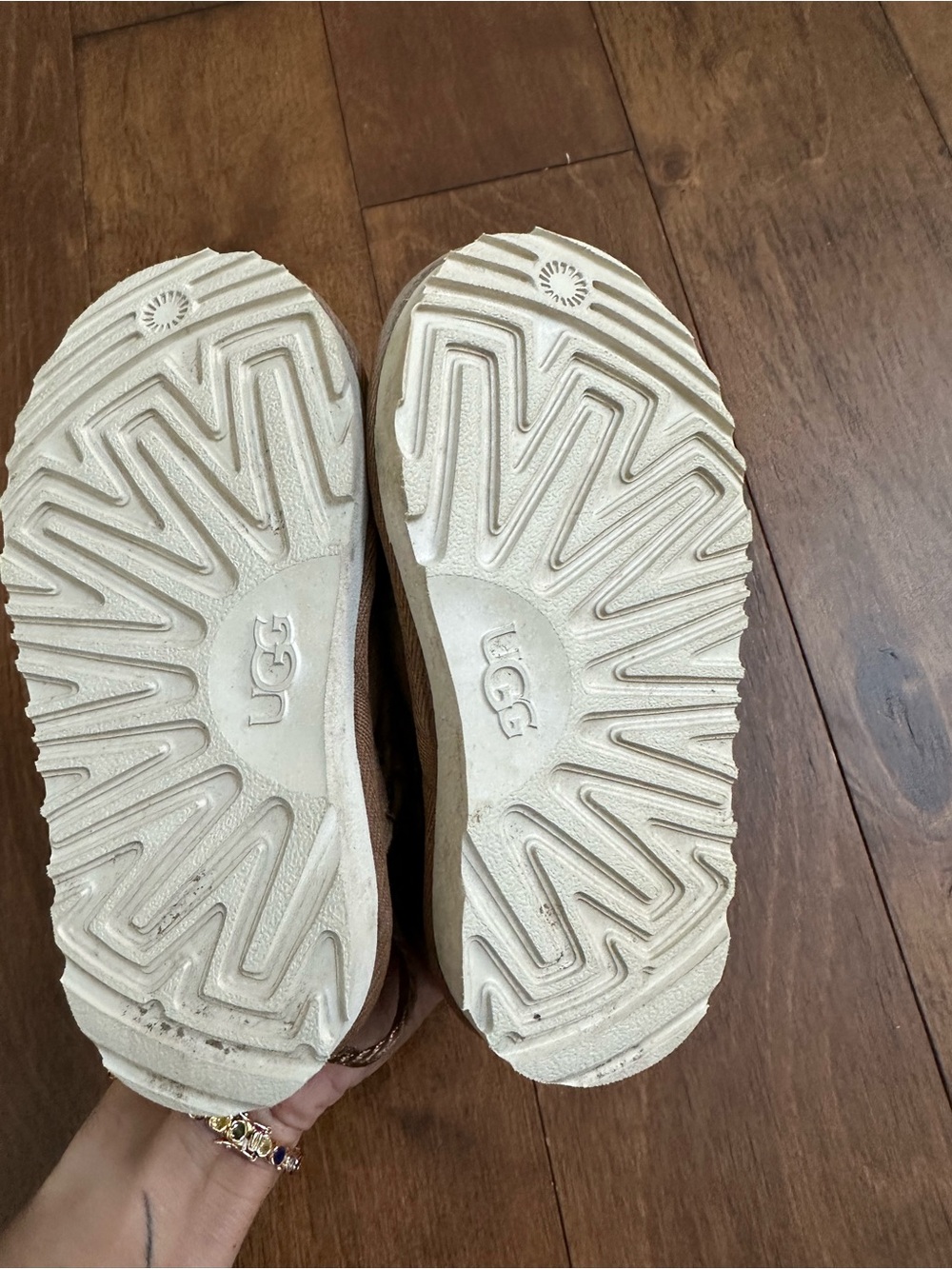 UGG Chestnut Suede Slide Clog with Cream Sole - Picture 3 of 4